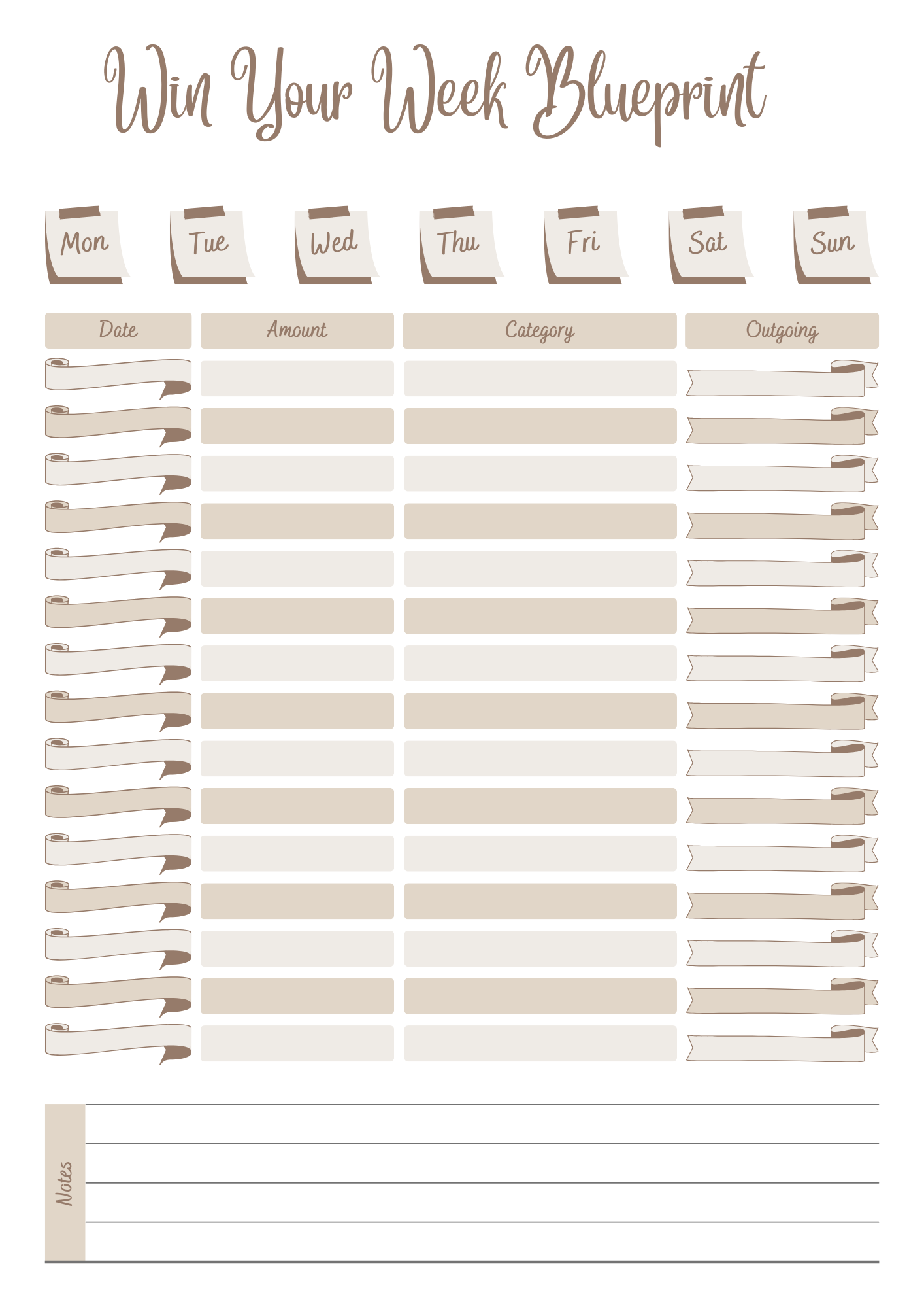 Win Your Week Blueprint