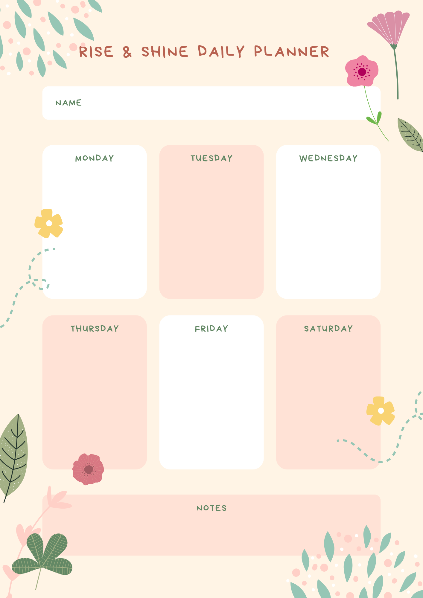 Rise & Shine Daily Planner