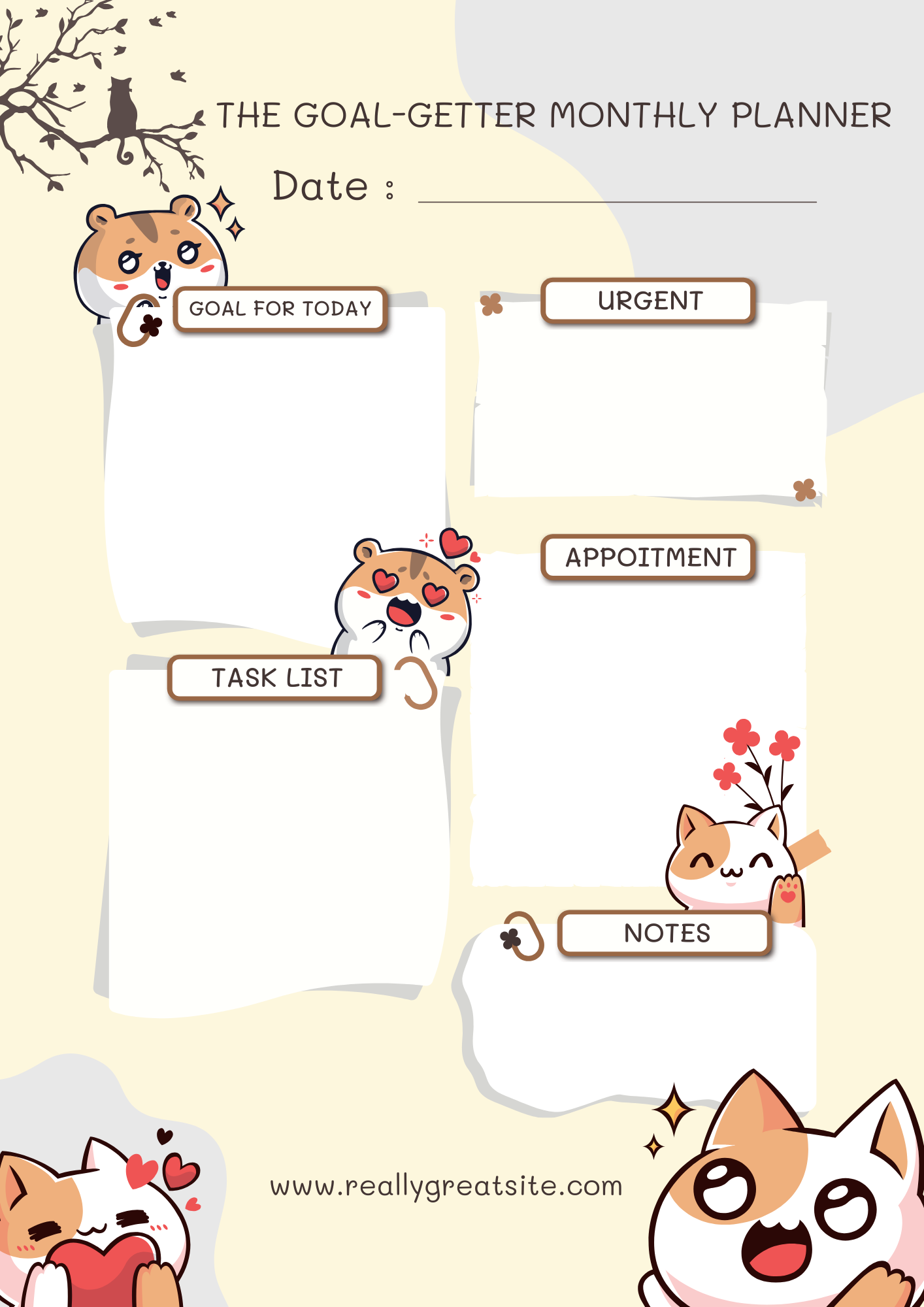 The Goal-Getter Monthly Planner