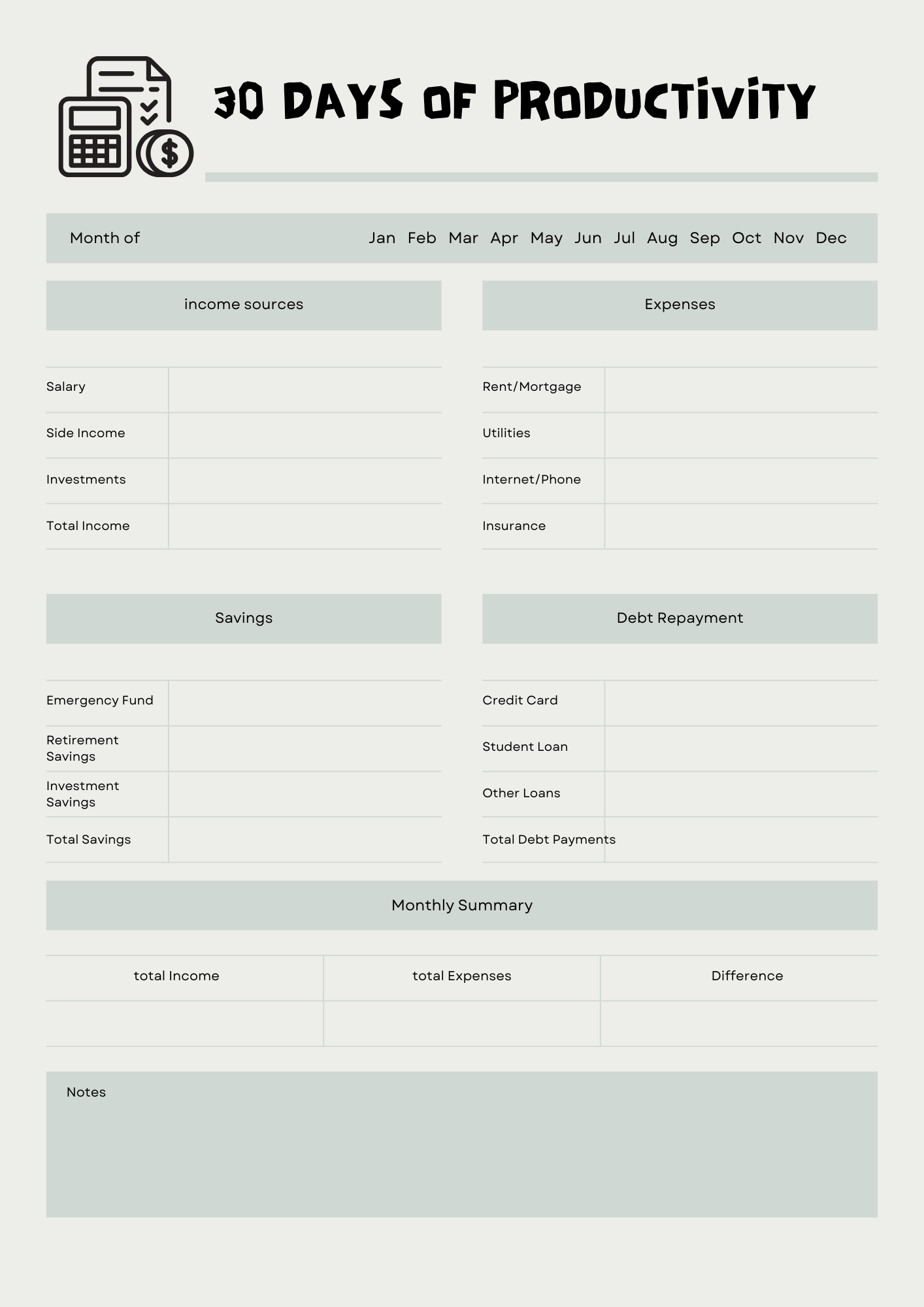 30 Days of Productivity